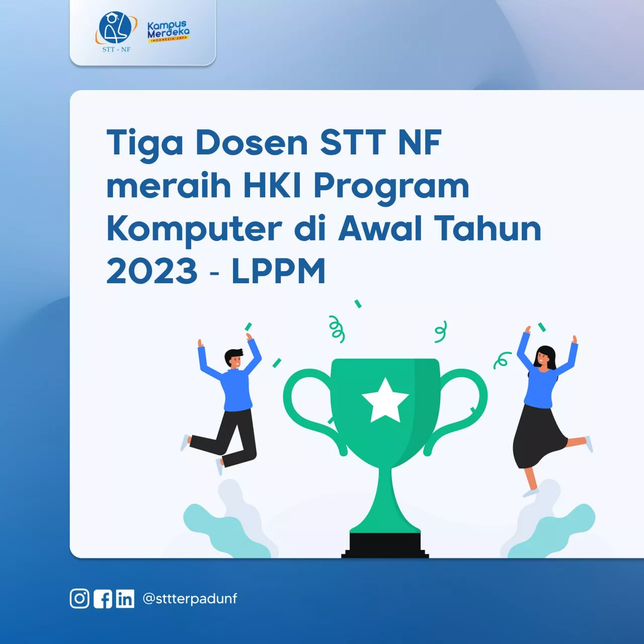 Tiga Dosen STT-NF Meraih HKI Program Komputer Di Awal Tahun 2023