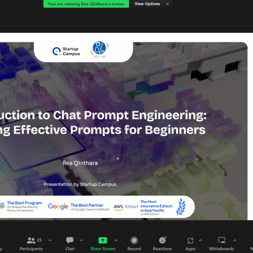 Seminar & Workshop LPPM STT Terpadu Nurul Fikri #4 2024 – “Introduction to Chat Prompt Engineering: Building Effective Prompts for Beginners”