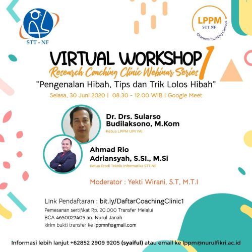 LPPM STT NF mengadakan Webinar Research Coaching Clinic #1